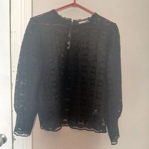 Ricki's Black Lace Blouse